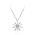 Women′s Fashion 925 Sterling Silver Sun-Shaped Pendant Necklace